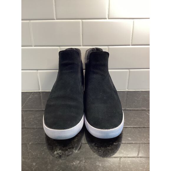 Sorel Women's Out 'N About Slip-On Wedge Boots Street Winter Black White Size 6 - Picture 3 of 9